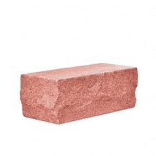 Кирпич силикатный одинарный лицевой с рустированной ложковой гранью «Розовый» 1 НФ | 250x95x65 | M200 | Ковров